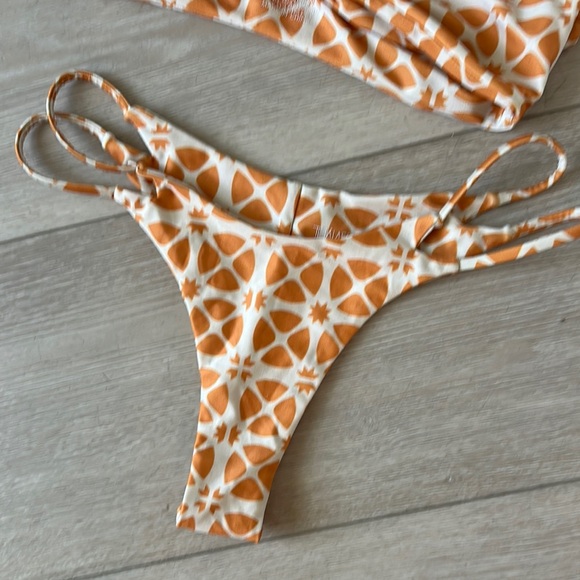 Orange Patterned Bikini Set - Picture 2 of 6